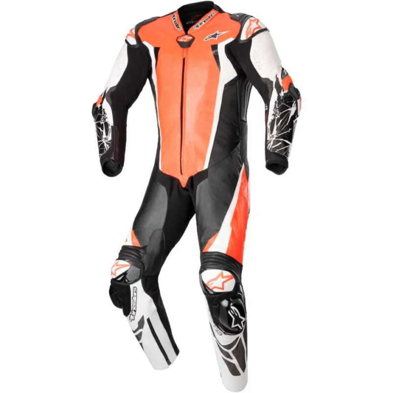 Alpinestars RACING ABSOLUTE V2 1 PC One Piece Motorcycle Suit Black White Fluo Black Sconto
