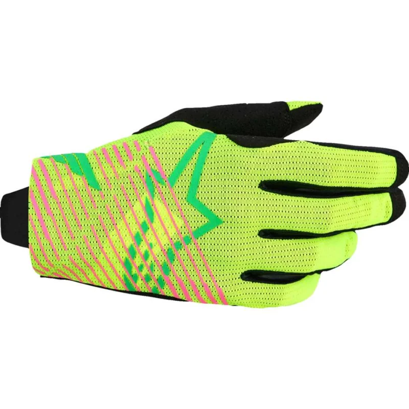Alpinestars RADAR Cross Enduro Motorcycle Gloves Green Pink Yellow Fluo Compra Online