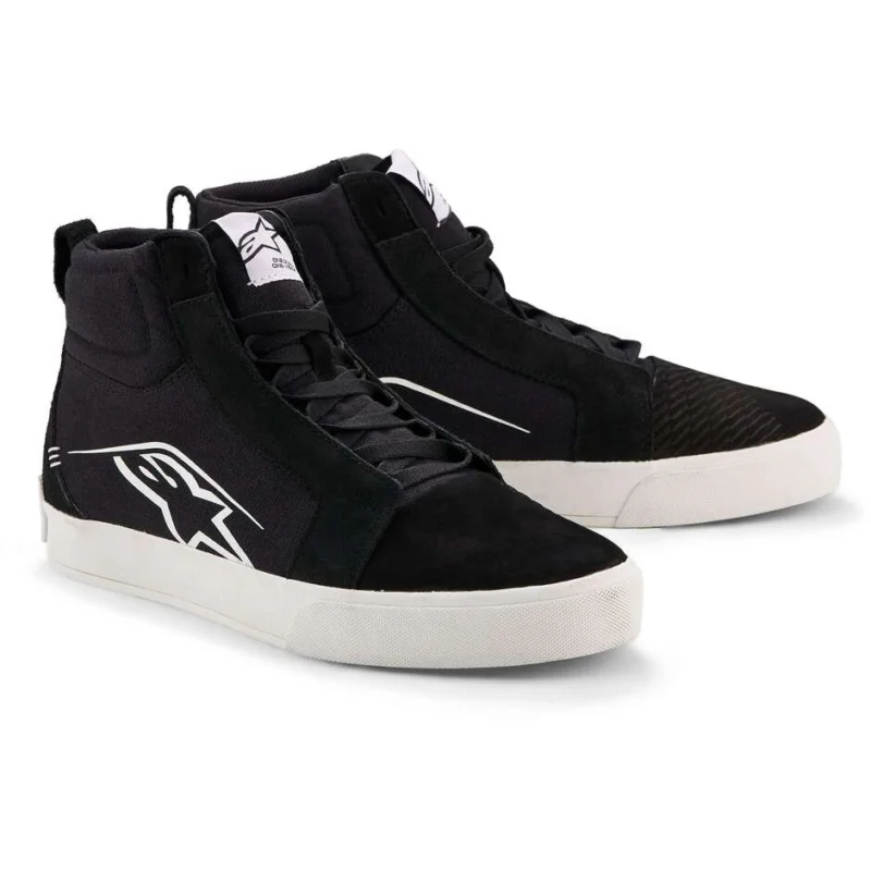Alpinestars RIDE-63 CANVAS Motorcycle Shoes Black White Affare