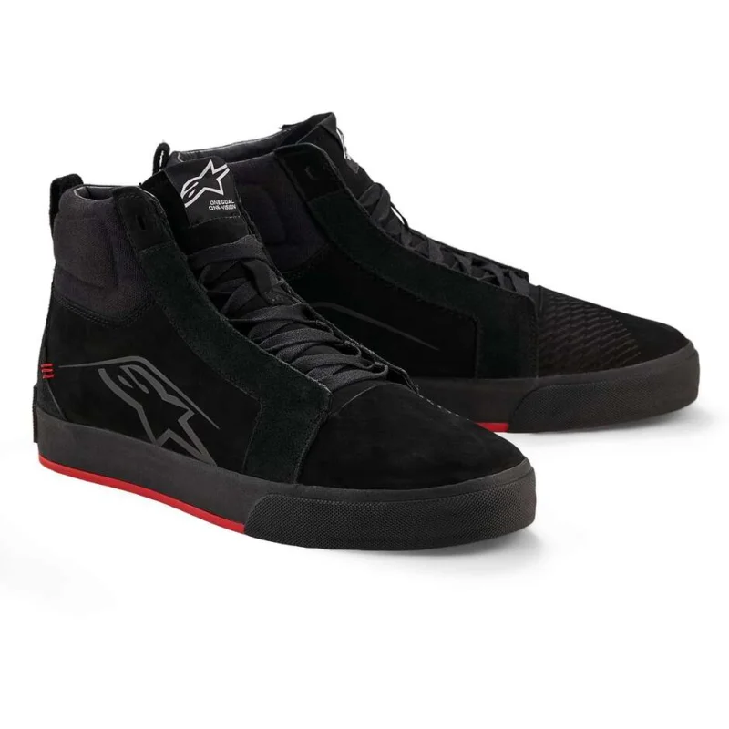 Reso Gratuito Alpinestars RIDE-63 LEATHER Motorcycle Shoes Black Bright Red