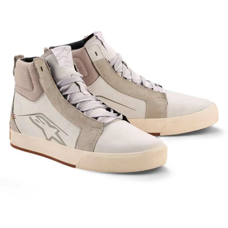 Prezzo Di Fabbrica Alpinestars RIDE-63 LEATHER Motorcycle Shoes Rubber Cool Grey Off-White