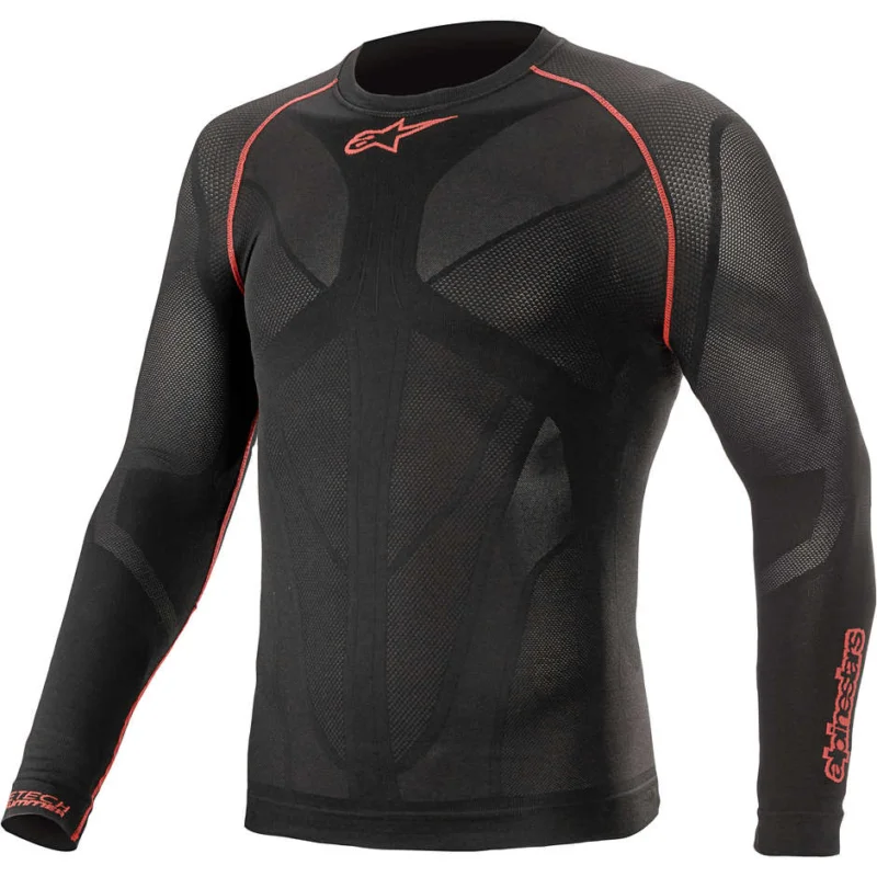 Must-Have Alpinestars RIDE TECH V2 TOP LS Summer Technical Shirt Black Red