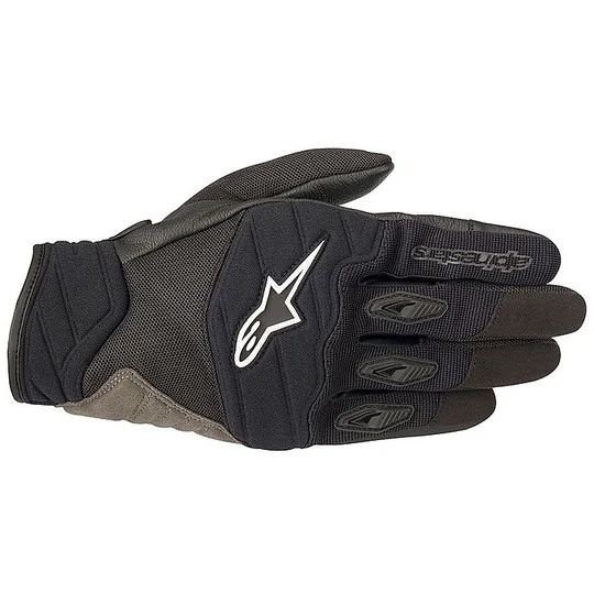 Alpinestars SHORE Fabric Motorcycle Gloves Black Reso Gratuito