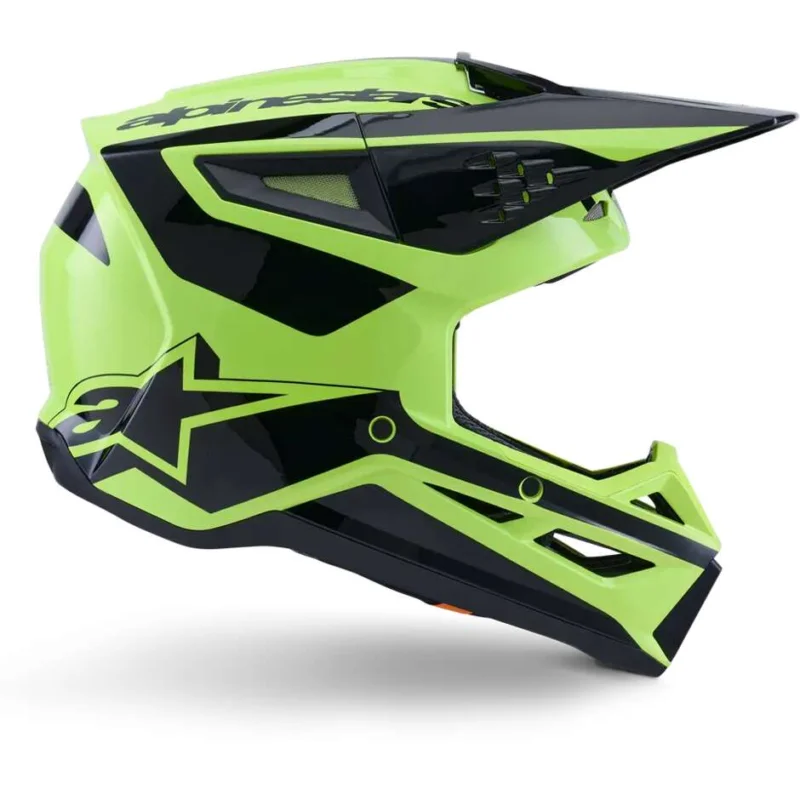 Alpinestars SM3 Heat Youth Motocross Enduro Helmet ECE06 Fluorescent Yellow Gloss Black Offerta Lampo