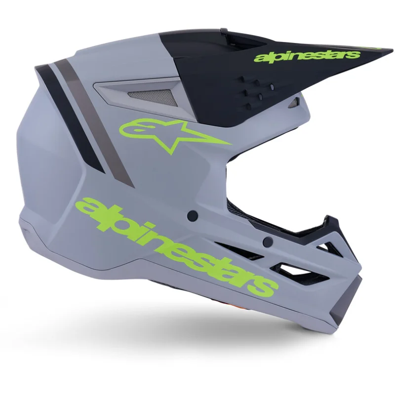 Alpinestars SM3 Radium ECE06 Cross Enduro Motorcycle Helmet, Matt Black/Fluorescent Yellow Direttamente Dal Produttore