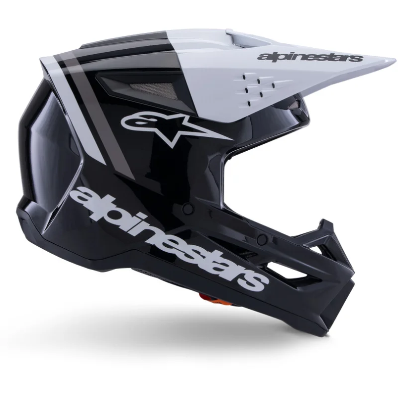 Alpinestars SM3 Radium ECE06 Motocross Enduro Helmet Black White Grey Gloss Offerta Lampo