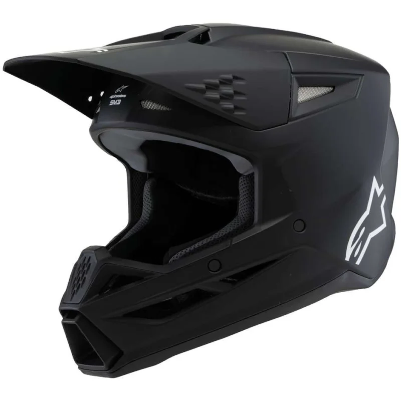 Alpinestars SM3 YOUTH SOLID Kids Motocross Enduro Helmet Matt Black Prezzo Ridotto