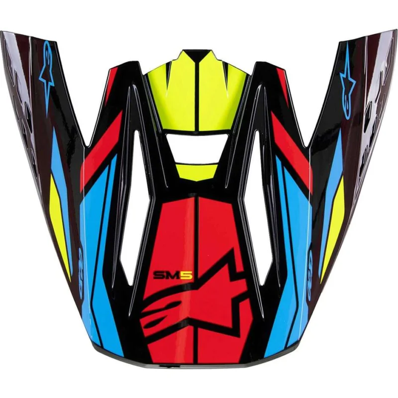 Alpinestars S-M5 22.06 Action 2 Helmet Visor Black Fluorescent Yellow Bright Red Reso Gratuito