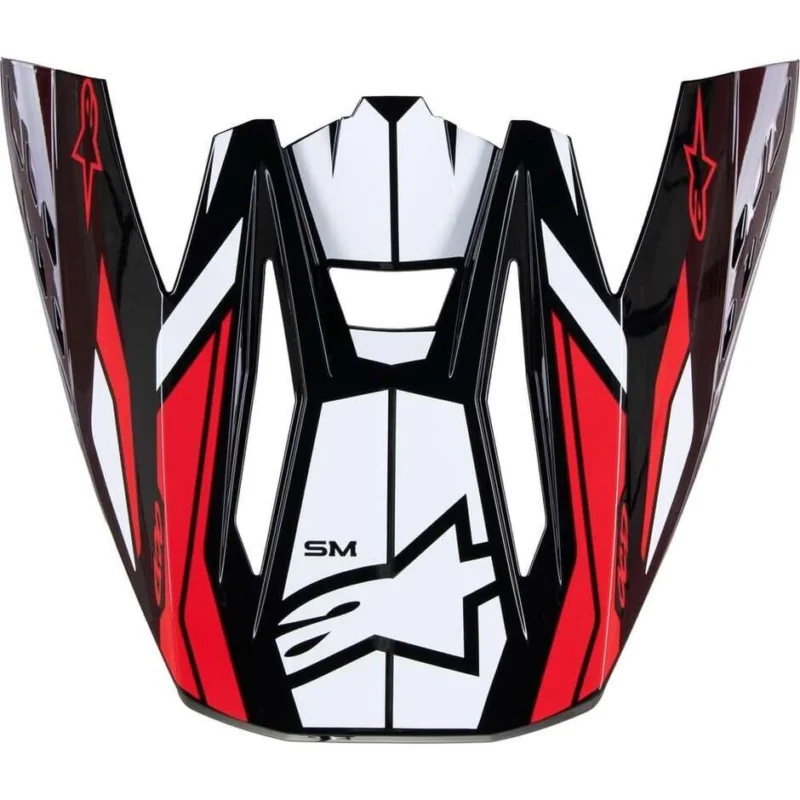 Nuova Collezione Alpinestars S-M5 22.06 ACTION 2 Helmet Visor Black White Red Bright Gloss