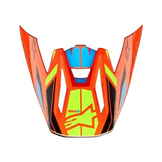 Ultimissimo Modello Alpinestars S-M5 22.06 Action 2 Helmet Visor Fluorescent Orange Cyan Fluorescent Yellow