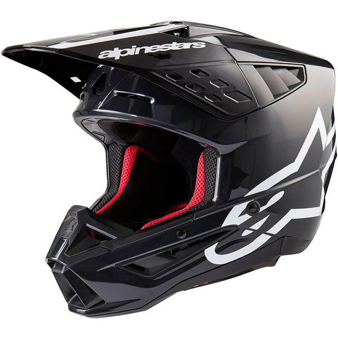 Nuova Collezione Alpinestars S-M5 CORP 22.06 Dark Gray Glossy Cross Enduro Motorcycle Helmet