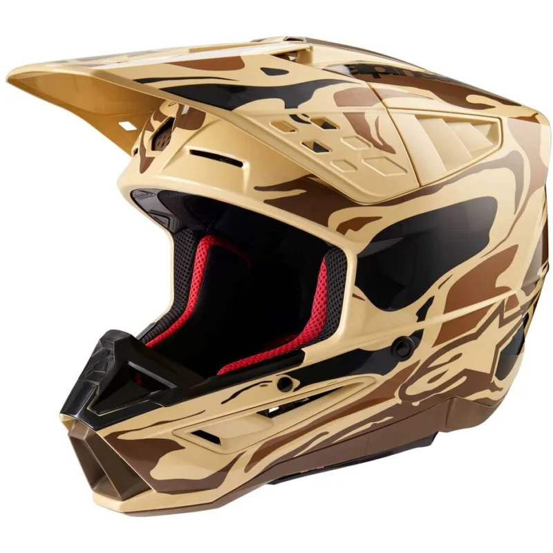 Offerta Speciale Alpinestars S-M5 MINERAL 22.06 Dark Brown Matt Moto Cross Enduro Helmet
