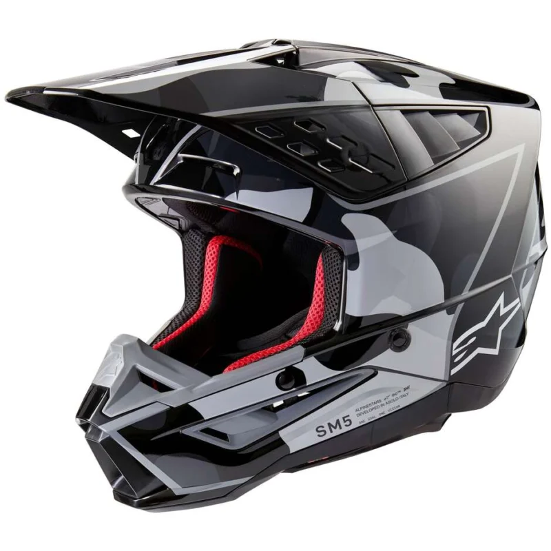 Alpinestars S-M5 ROVER 2 22.06 Silver Gloss Black Enduro Motorcycle Helmet Bestseller