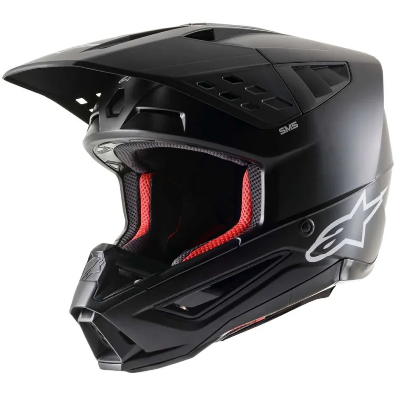 Alpinestars S-M5 SOLID 22.06 Matt Black Motorcycle Cross Enduro Helmet Ultima Occasione