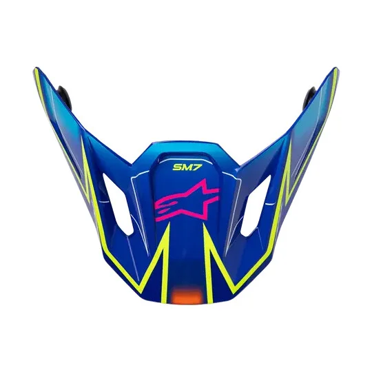 Alpinestars SM7 Cast Helmet Ece06 Glossy Blue Pink Fluorescent Yellow Popolare