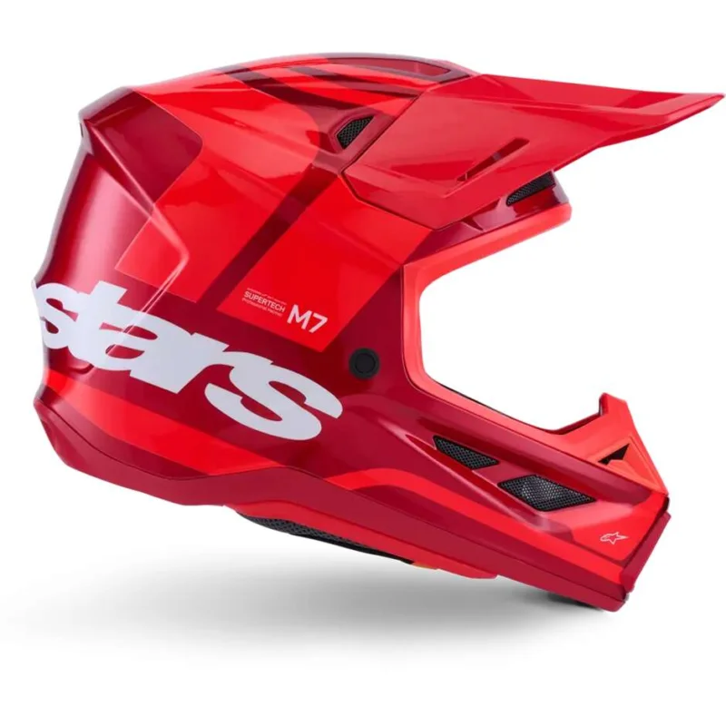 Alpinestars SM7 Core ECE06 Motocross Enduro Helmet Gloss Red Compra Oggi Stesso