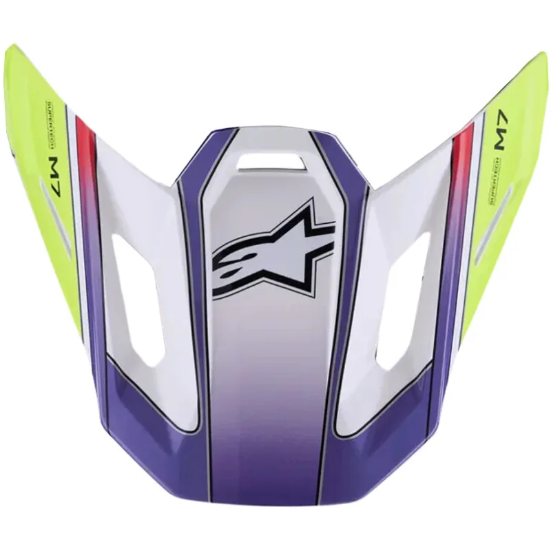 Alpinestars SM7 Fuse Ece06 Helmet White Fluorescent Yellow Purple Gloss Direttamente Dal Produttore