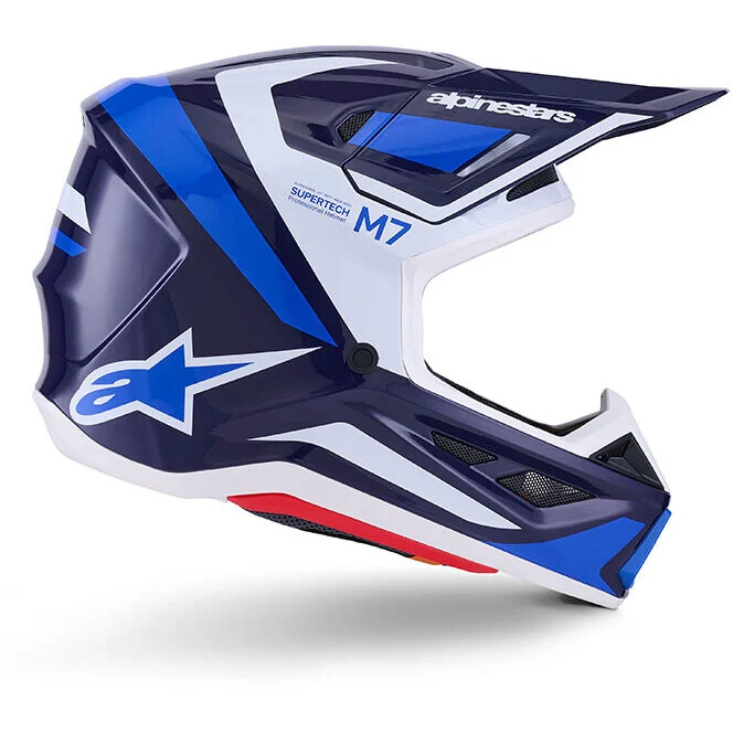 Alpinestars SM7 Rise ECE06 Motocross Enduro Helmet Glossy Blue White Ultima Occasione