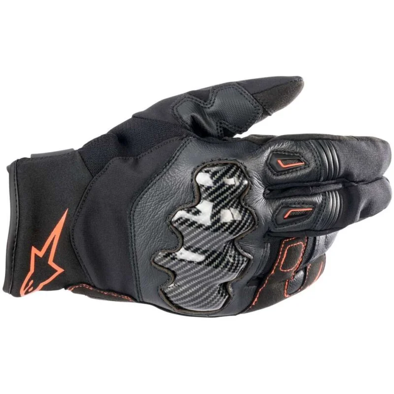 Alpinestars SMX-1 DRYSTAR Motorcycle Gloves Fluo Red Black Offerta Speciale