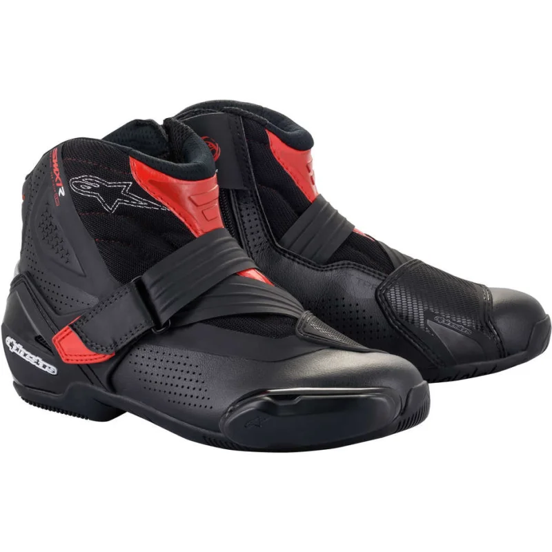 Alpinestars SMX-1 R V2 VENTED Technical Motorcycle Shoes Black Red Popolare