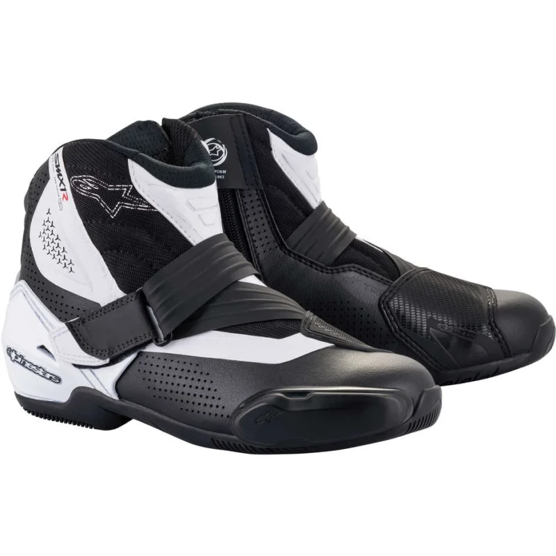Alpinestars SMX-1 R V2 VENTED Technical Motorcycle Shoes Black White Ultime Pezzi