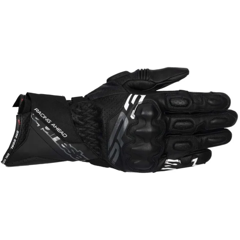 Alpinestars SP-3 Leather Motorcycle Gloves Black Prezzo Di Fabbrica