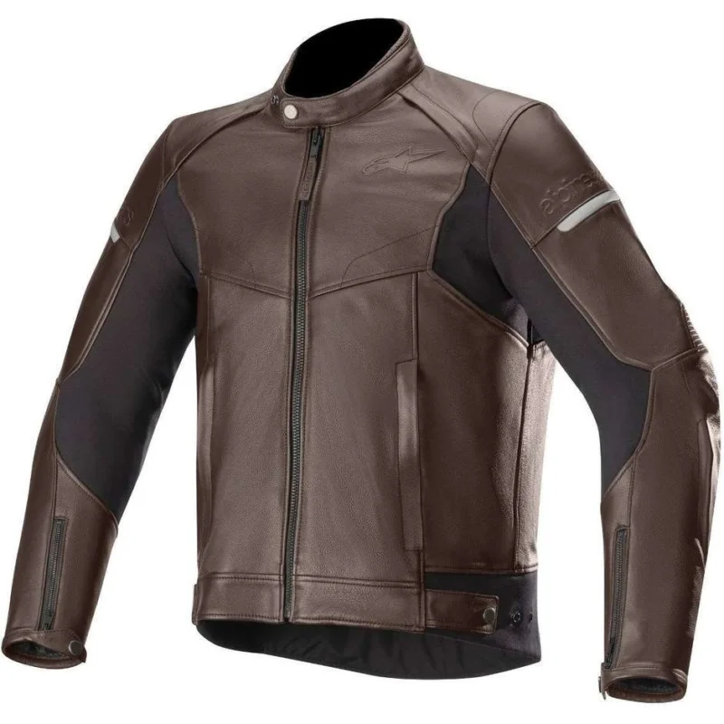 Ultime Pezzi Alpinestars SP-55 Leather Motorcycle Jacket Brown