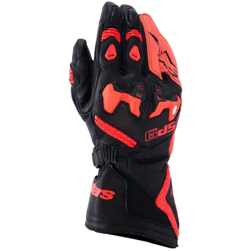 Consegna Rapida Alpinestars SP-9 Motorcycle Gloves Black Fluo Red