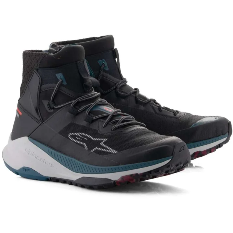 Alpinestars SPEEDFORCE XR Motorcycle Shoes Black Petrol Green Grey Spedizione Gratuita