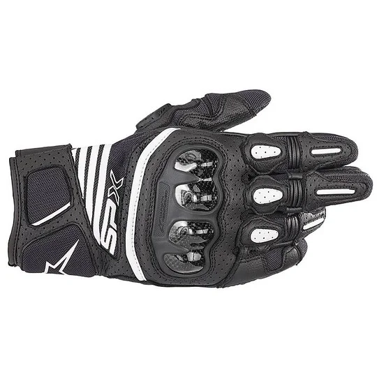 Alpinestars Sport Motorcycle Leather Gloves SP X Air CARBON v2 Black Vendita Finale