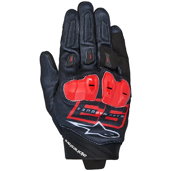 Alpinestars SPX 1 MM93 Motorcycle Gloves Black Red Ultimissimo Modello