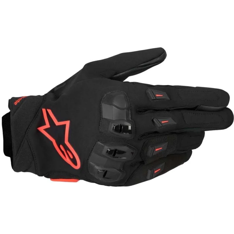 Solo Oggi Alpinestars SP X 3 Leather Motorcycle Gloves Black Red Fluo