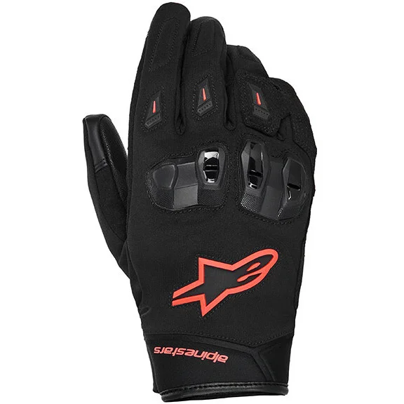 Alpinestars SP XZ WP Drystar Motorcycle Gloves Black Red Prezzo Scontato