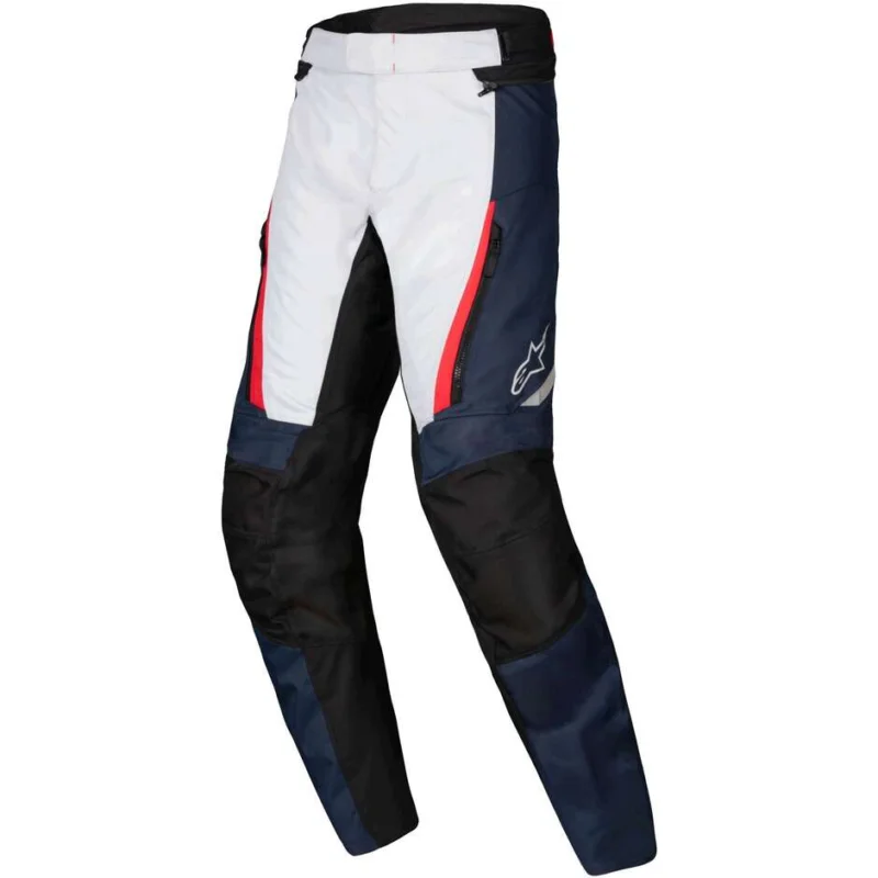 Alpinestars ST-1 WATERPROOF Fabric Motorcycle Pants Dark Blue Black Bright Red A Buon Prezzo