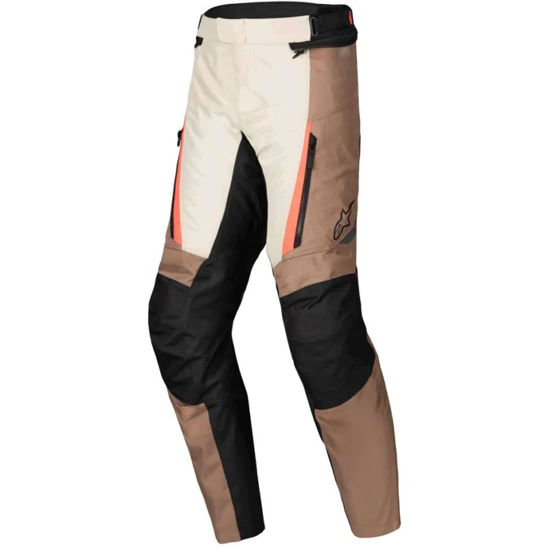 Offerta Del Giorno Alpinestars ST-1 WATERPROOF Fabric Motorcycle Pants Dark Khaki Sand Black Red Fluorescent