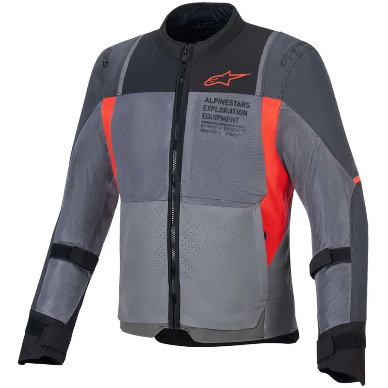 Alpinestars ST-2 AIR Summer Motorcycle Jacket Dark Grey Bright Grey Red Quantità Limitata