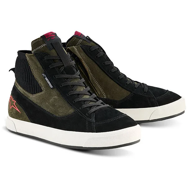 Solo Oggi Alpinestars Stated WP Motorcycle Shoes Green White