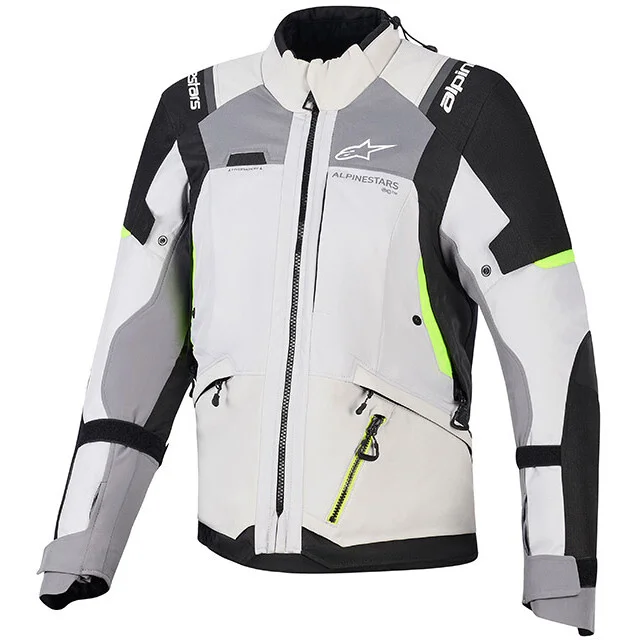 Alpinestars Stella Andes V4 Drystar Women's Motorcycle Jacket Grey Fluo Yellow Popolare