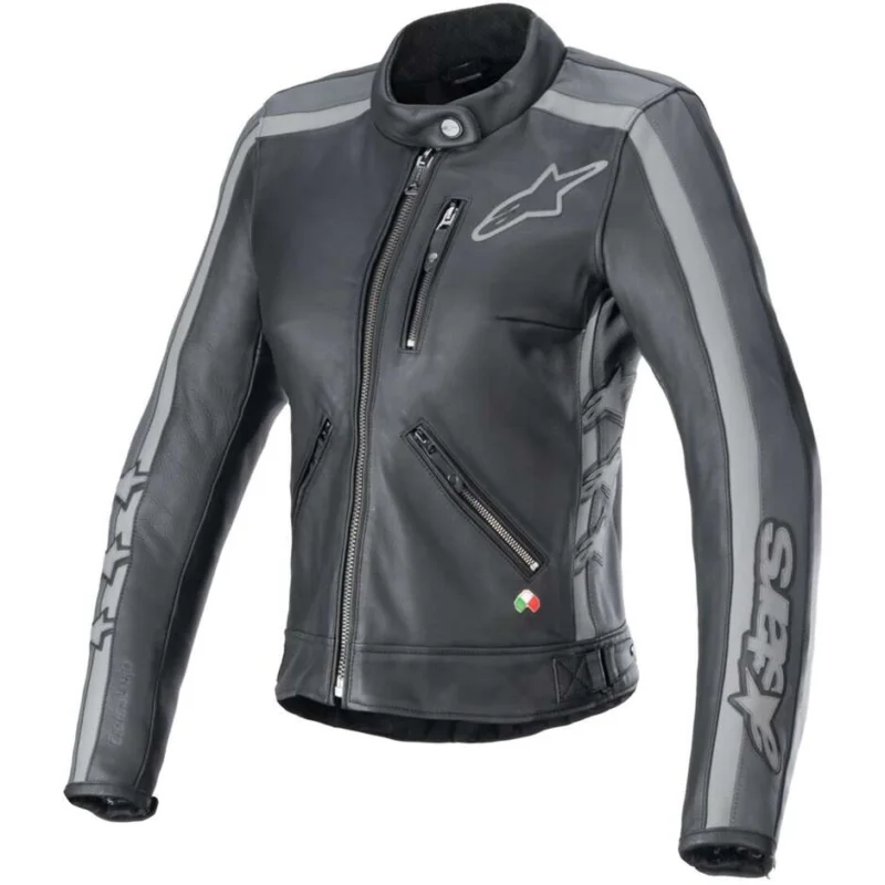 Bestseller Alpinestars STELLA DYNO Motorcycle Jacket Black Tar Gray Dark Grey