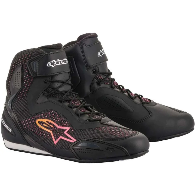 Occasione Imperdibile Alpinestars STELLA FASTER-3 RIDEKNIT Technical Women's Motorcycle Shoes Black Yellow Pink