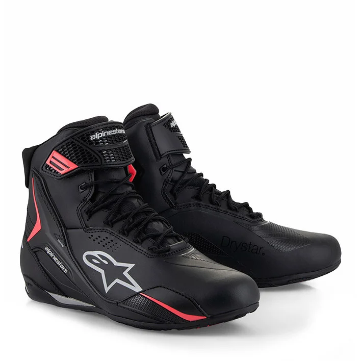 Alpinestars Stella FASTER-4 Drystar Motorcycle Shoes Black Coral Offerta Limitata