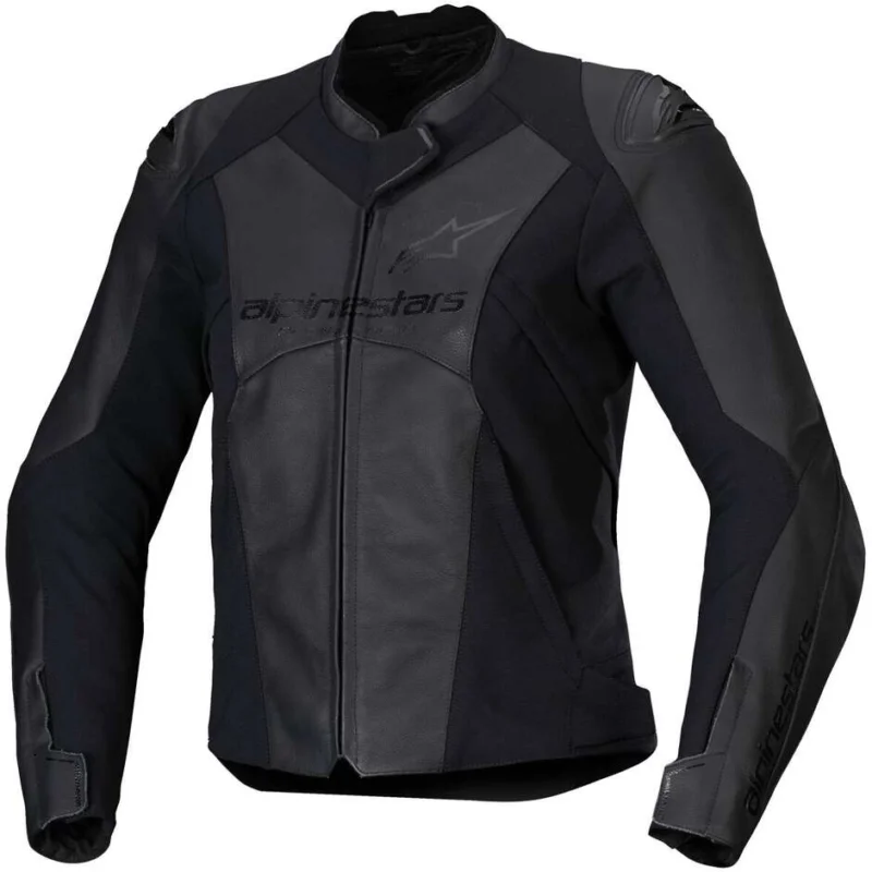 Alpinestars STELLA FASTER V3 Women's Leather Motorcycle Jacket Black Black Promozione Esclusiva