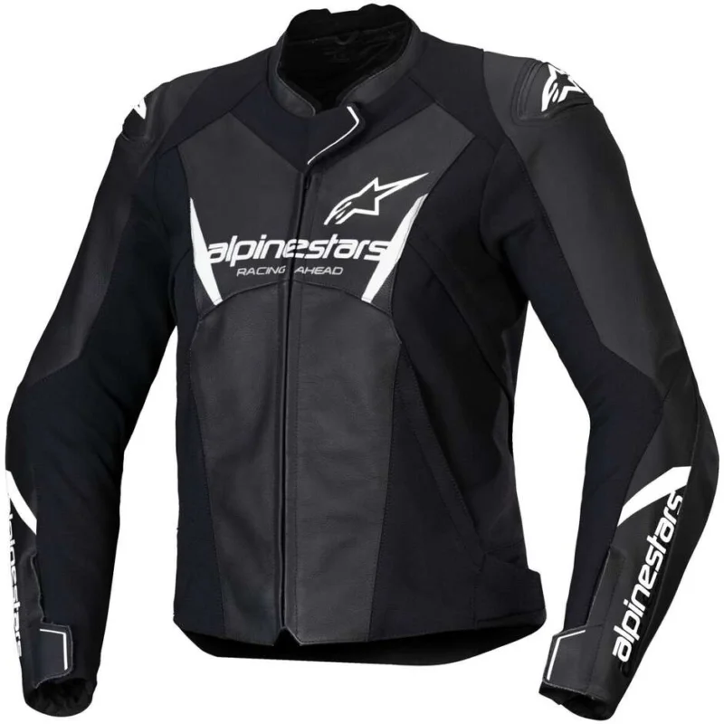 Alpinestars STELLA FASTER V3 Women's Leather Motorcycle Jacket Black White Bestseller