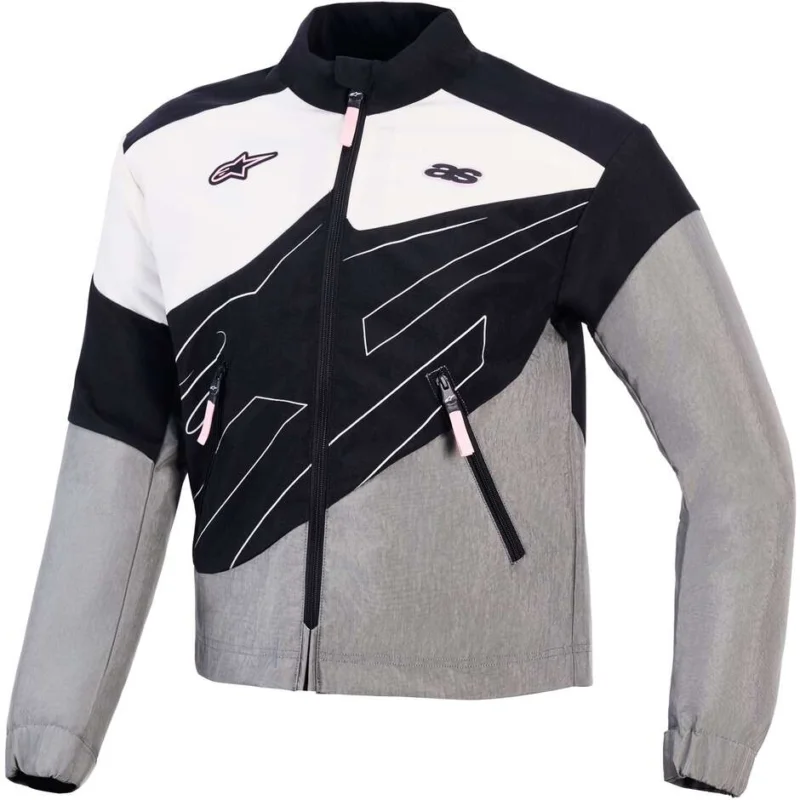 Non Perdere Alpinestars STELLA MOSHELL Women's Motorcycle Jacket Black Fur Grey Off-White Pink