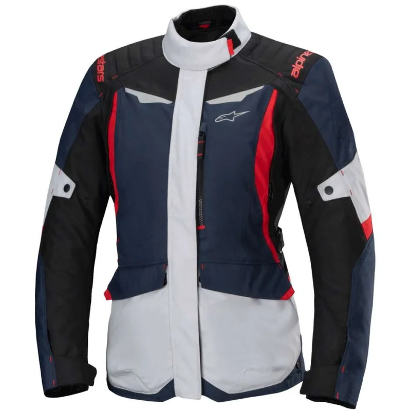 Alpinestars STELLA ST-1 WATERPROOF Women's Fabric Motorcycle Jacket Dark Blue Black Bright Red Non Perdere