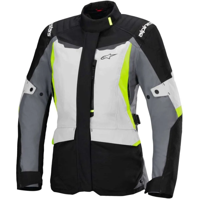 Ordina Subito Alpinestars STELLA ST-1 WATERPROOF Women's Fabric Motorcycle Jacket Ice Grey Black Fluorescent Yellow