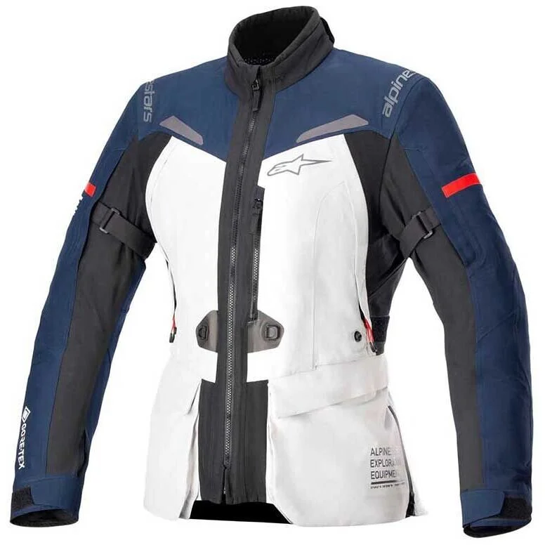 Economico Alpinestars STELLA ST-7 2L GORE-TEX Women's Motorcycle Jacket Black Dark Blue Ice Gray