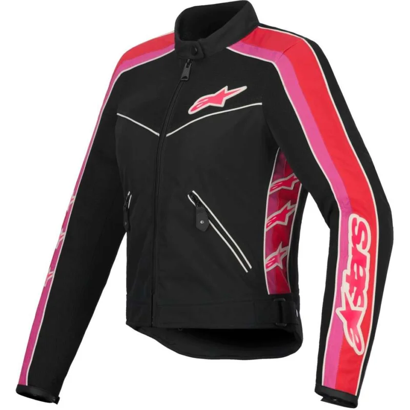 Promozione Esclusiva Alpinestars STELLA T-DYNO AIR Women's Summer Motorcycle Jacket Black Bright Red Fuchsia