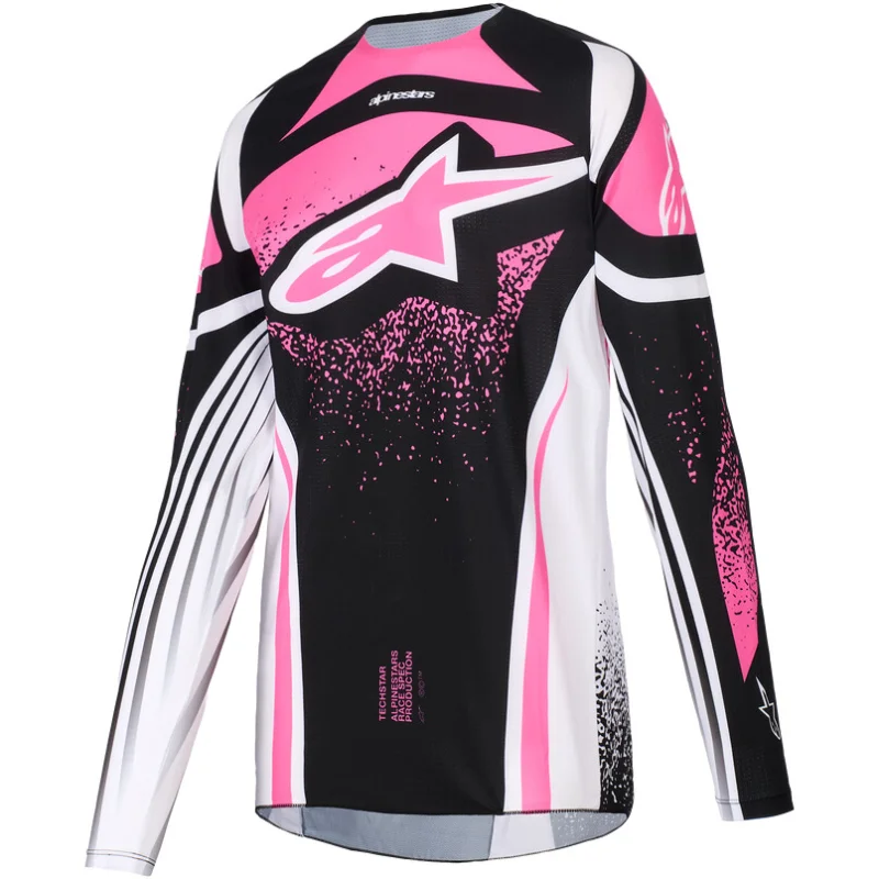 Alpinestars STELLA TECHSTAR NOMUR Motocross Enduro Jersey Black White Fuchsia Must-Have