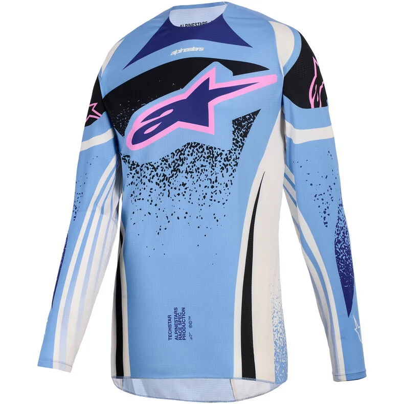 Alpinestars STELLA TECHSTAR NOMUR Motocross Enduro Jersey, Light Blue, White, Black Acquista Ora